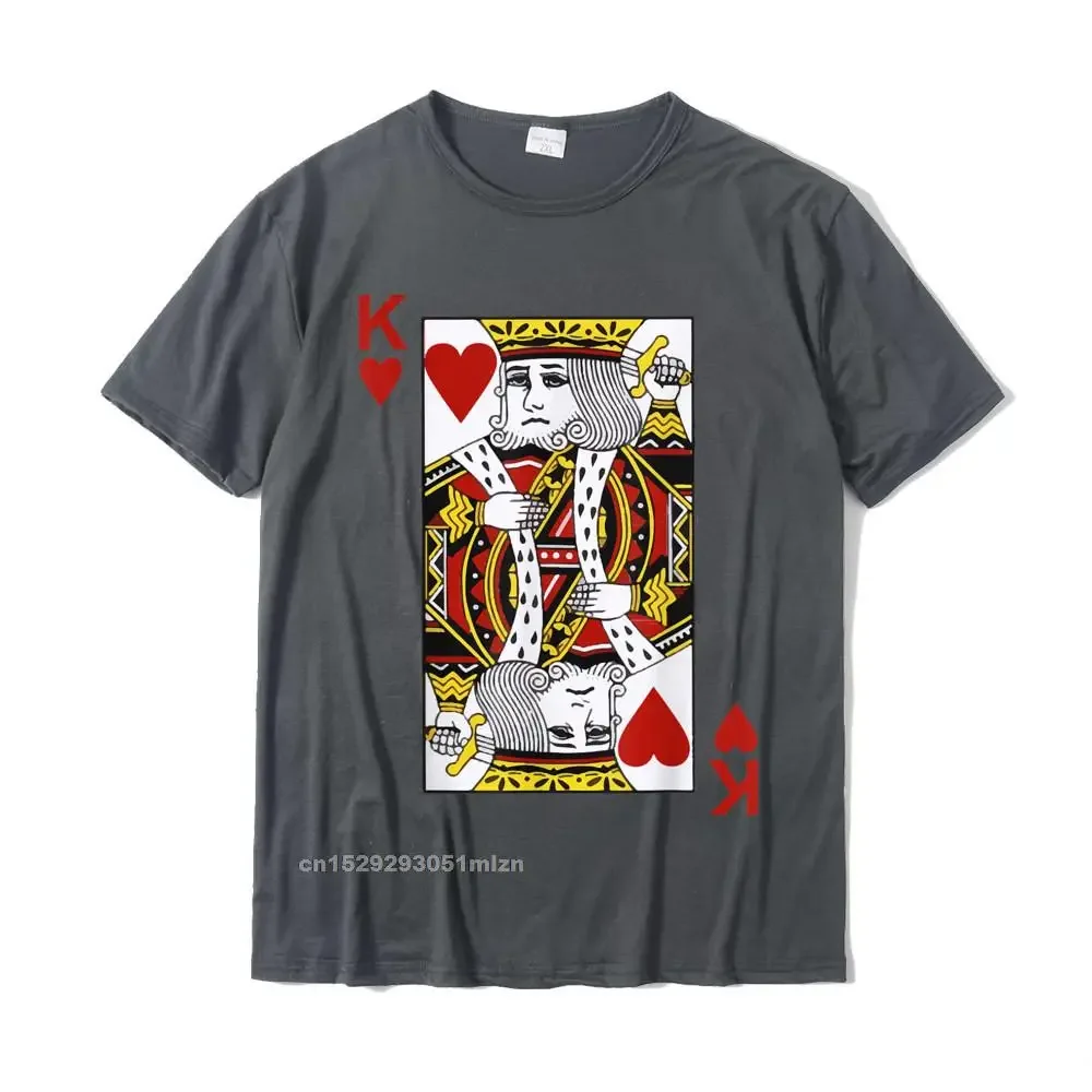 King Of Hearts Tshirt Blackjack Cards Poker 21 K Tee Shirt DesignFunny Tees Hot Sale Cotton Men T Shirt