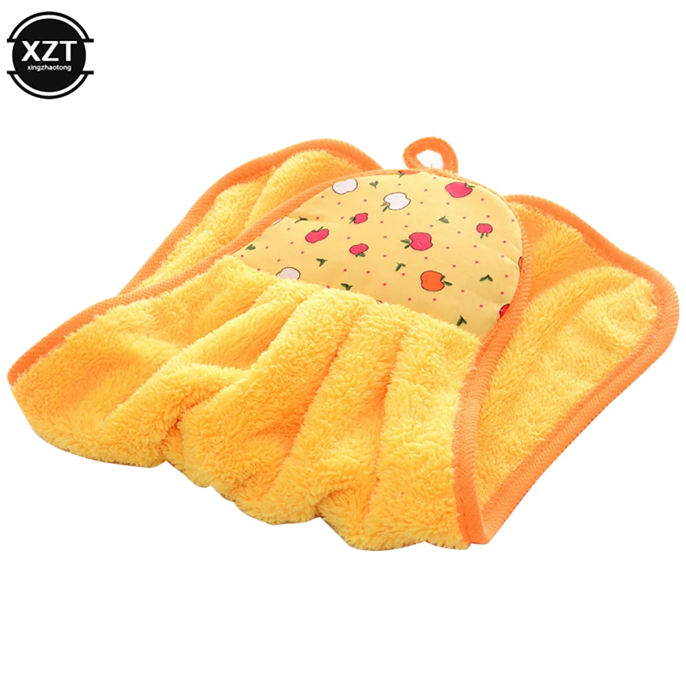 

Coral Velvet Soft Hand Towel Absorbent Cloth Cleaning Supplies Kitchen Dishcloths Hanging Cloth Bathroom Accessories 30*38cm