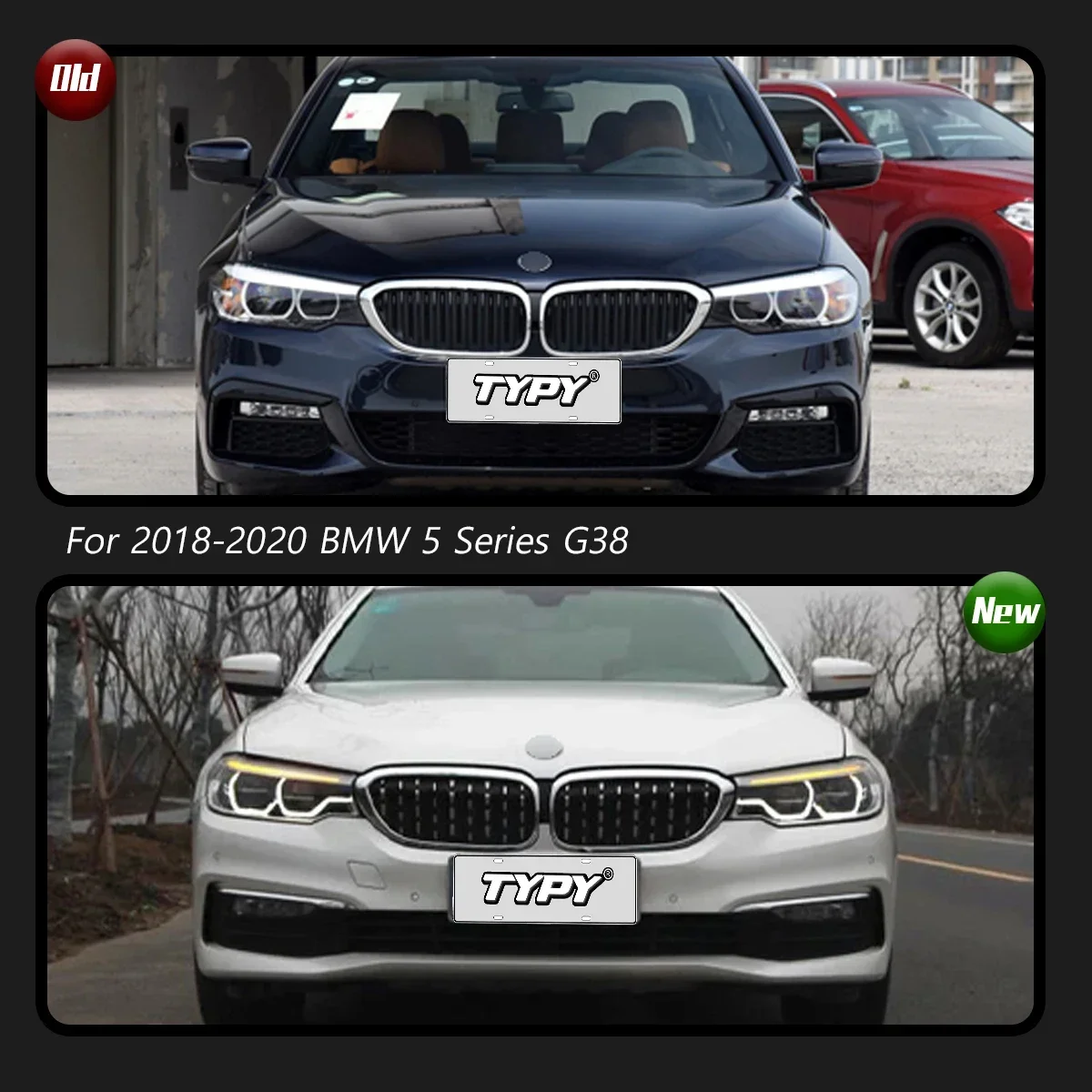 

TYPY Новый светодиодный налобный фонарь, модифицированный для BMW 5 серии G30 G38, фары 2018-2020, динамический сигнальный налобный фонарь, автоаксессуары