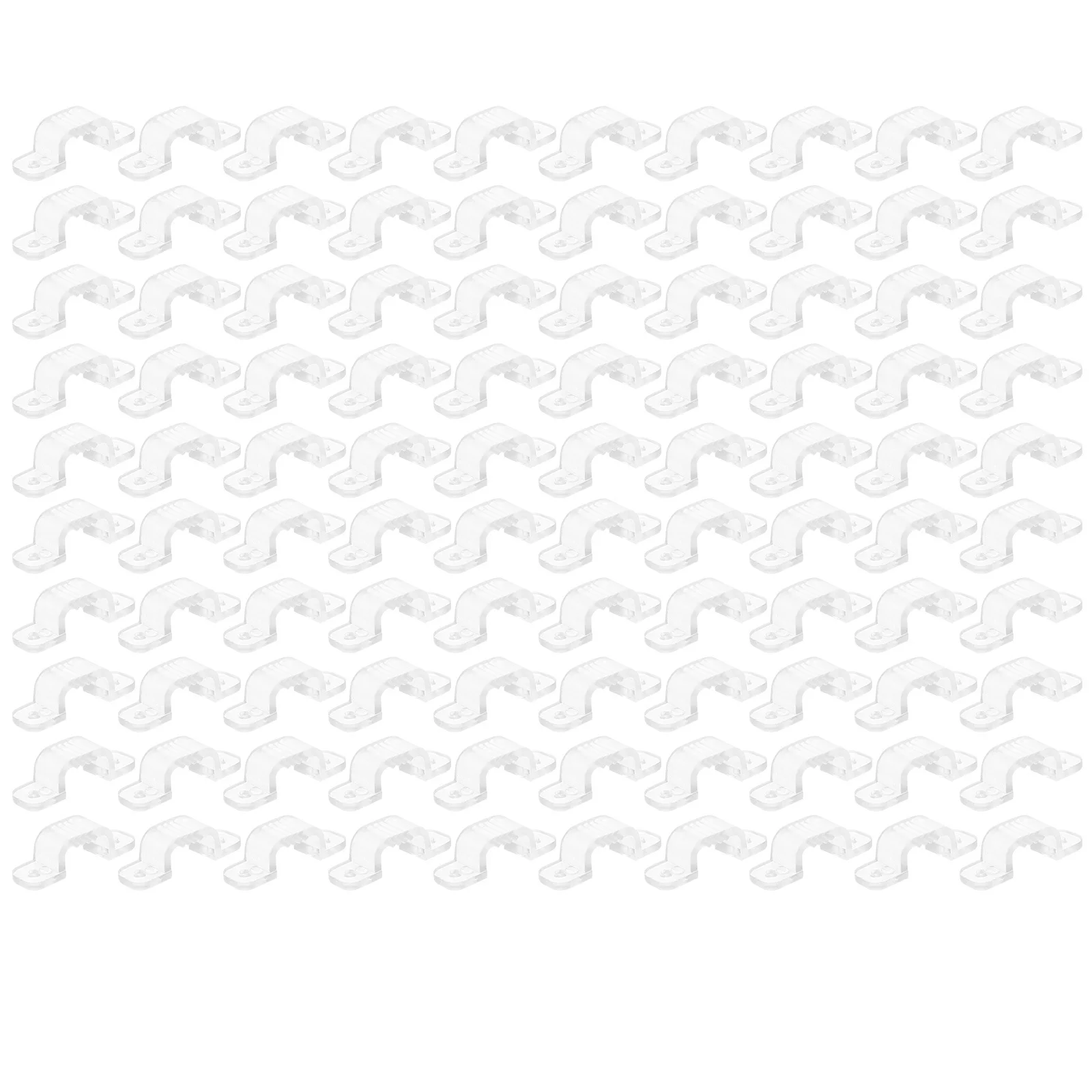100 قطعة من مشابك أضواء شريط LED مشابك تثبيت PVC سهلة التثبيت والتثبيت لمشابك أضواء شريط الحماية لفترة طويلة