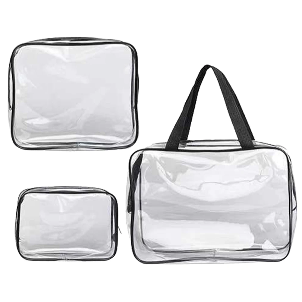 

3pcs Waterproof For Women Large Capacity Makeup Organizer Travel Toiletry Bag Outdoor Makeup Pouch Portable
