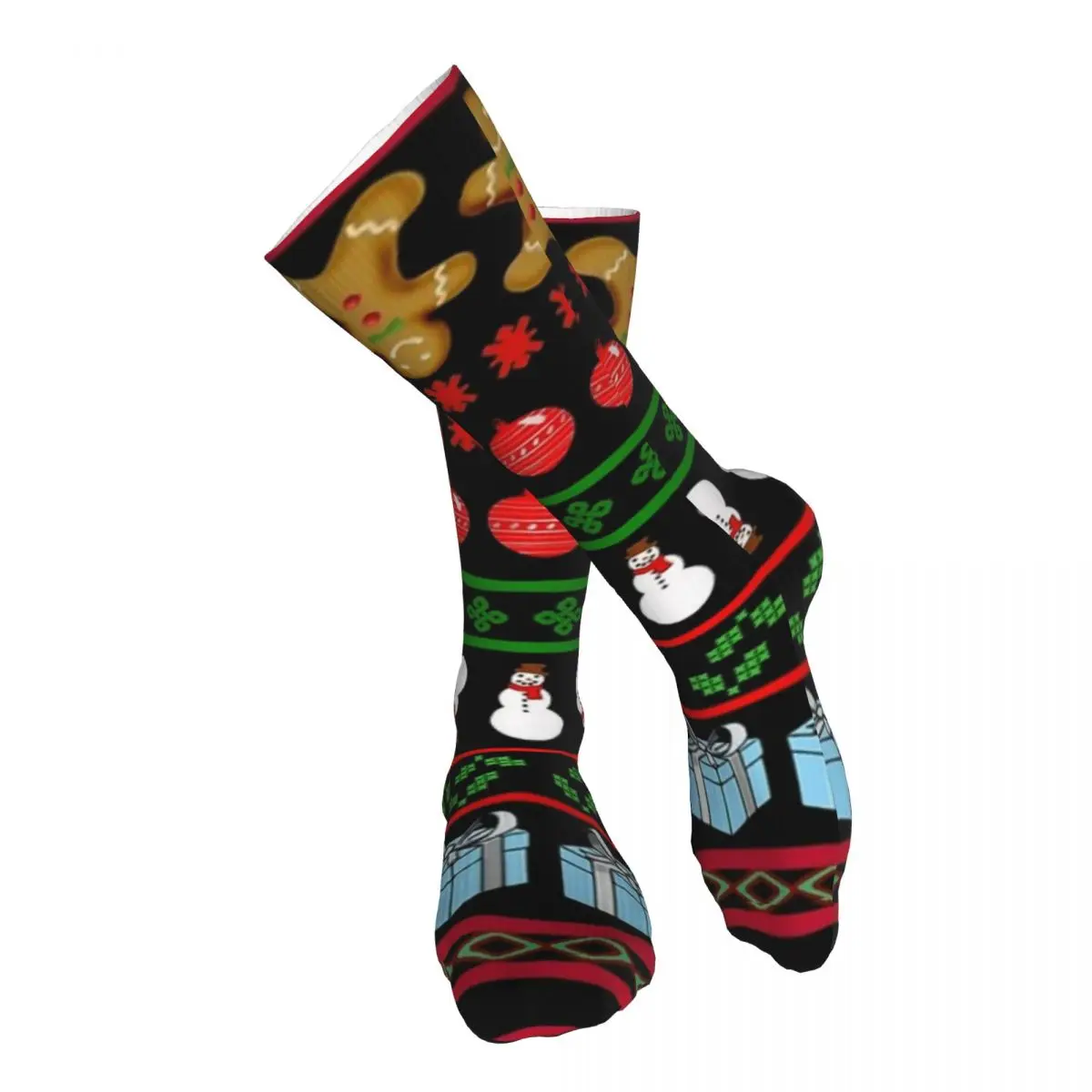 Adorable Ugly Christmas Sweater Adult Stockings Not Easy to Pilling Suitable For Sports Sports Stockings Customised Patterns