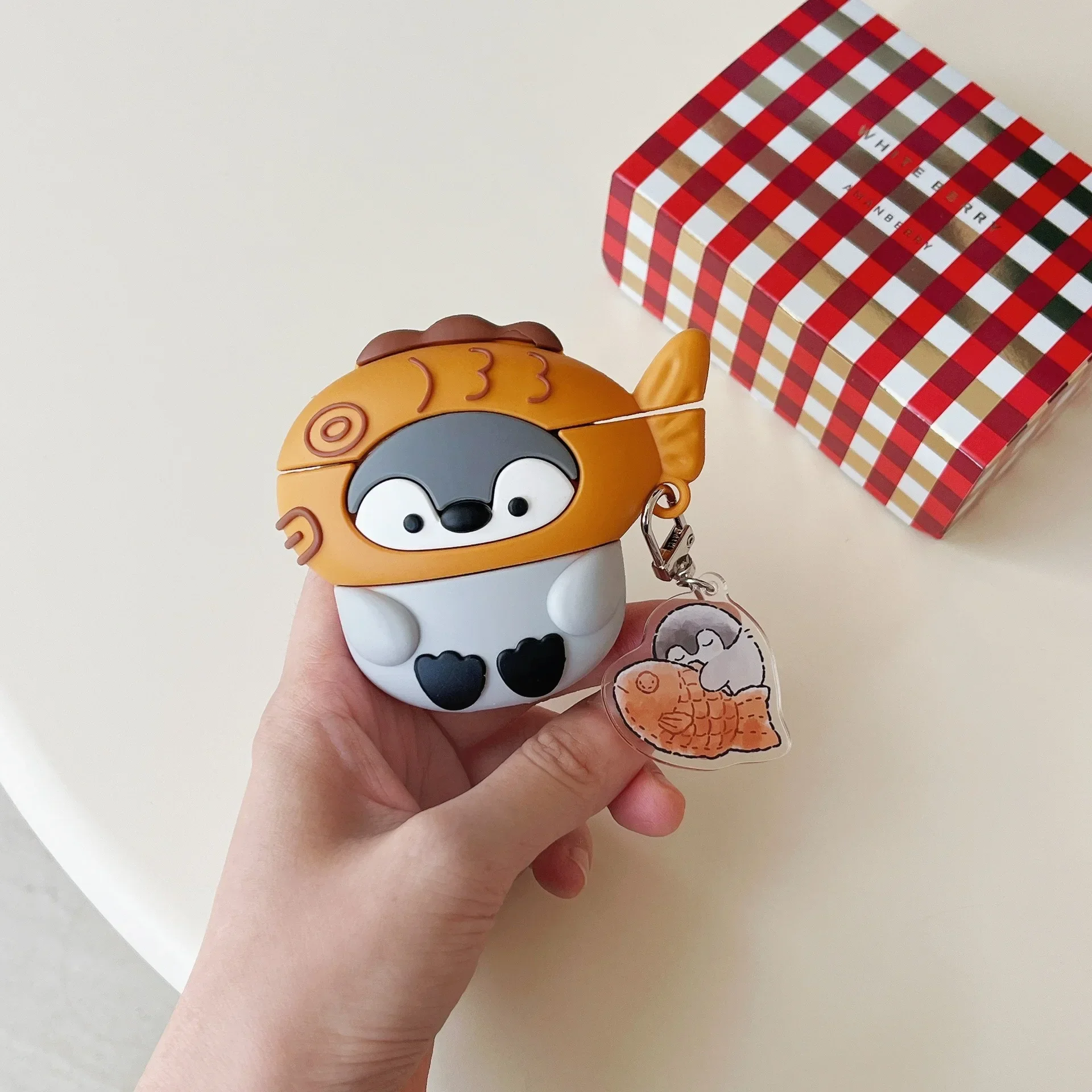 Penguin Cute Case for AirPods 4 Airpod 1 2 3 Pro Pro2 Bluetooth Earbuds Charging Box Protective Earphone Case Cover