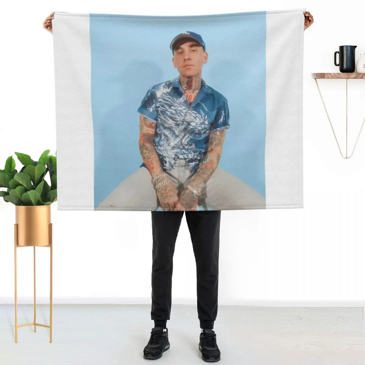 

blackbear everything means nothing Throw Blanket Wrinkle Resistant Lightweight Blanket