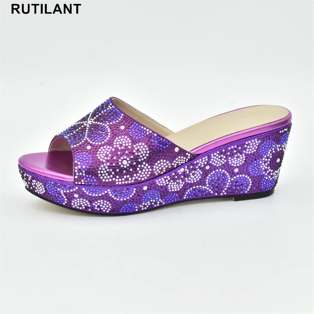 

New Nigerian Party Pumps Women Luxury 2023 Rhinestone Wedding Party Shoes Nigerian Women Party Pumps High Heels Wedding Shoe