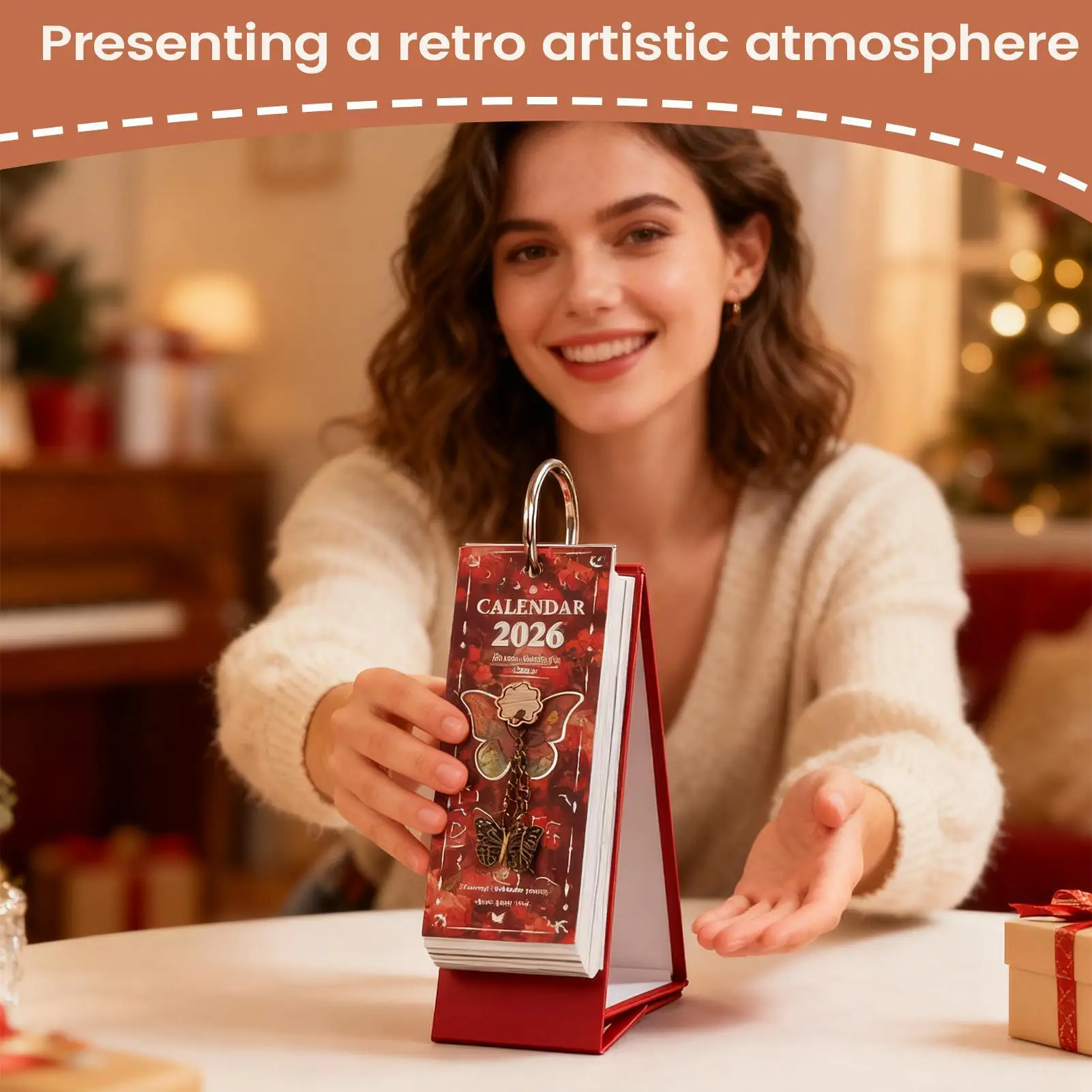 

Настольный календарь на 2026 год, 365-дневная ретро картина маслом, ежедневник, украшение, художественный календарь для входа, рабочий стол, гостиная