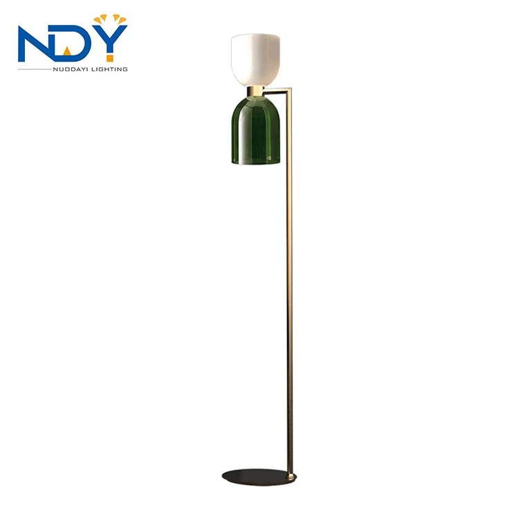 New Design Green Glass Diffusers Antique Bed Side Bedroom Lighting Led Floor Lamp