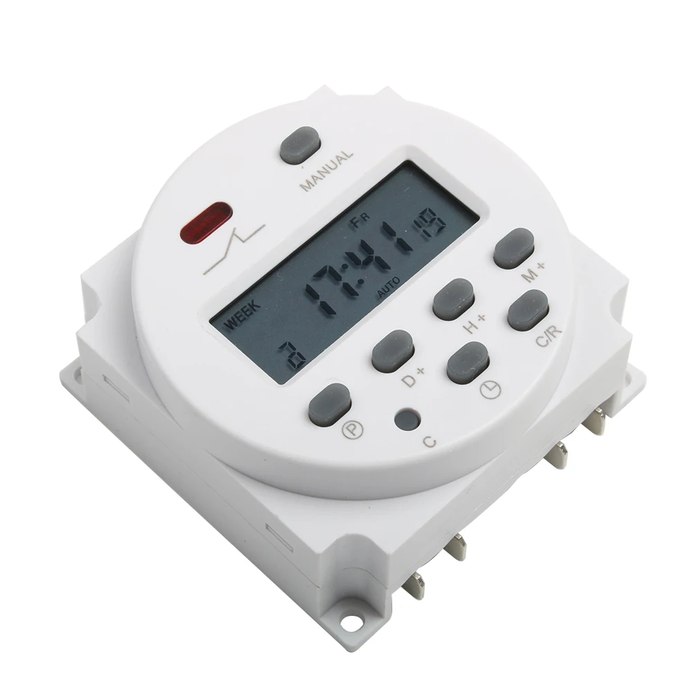 CN101A AC 220V 230V 240V Digital LCD Power Timer รายสัปดาห์ 7 วันโปรแกรมสวิทช์รีเลย์ 8A TO 16A TIMER 10A CN101 mini