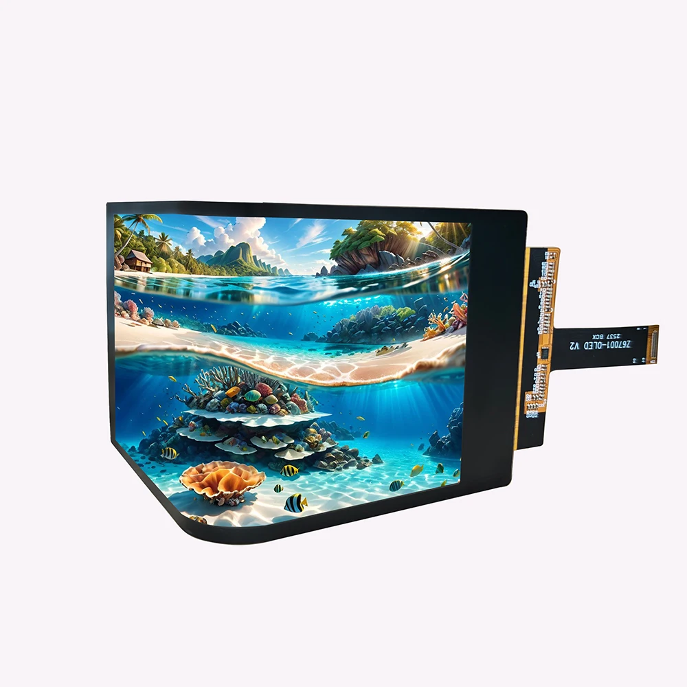 6.67 Inch Flexible OLED Display 1080x2400 Resolution MIPI Interface 3D Effects