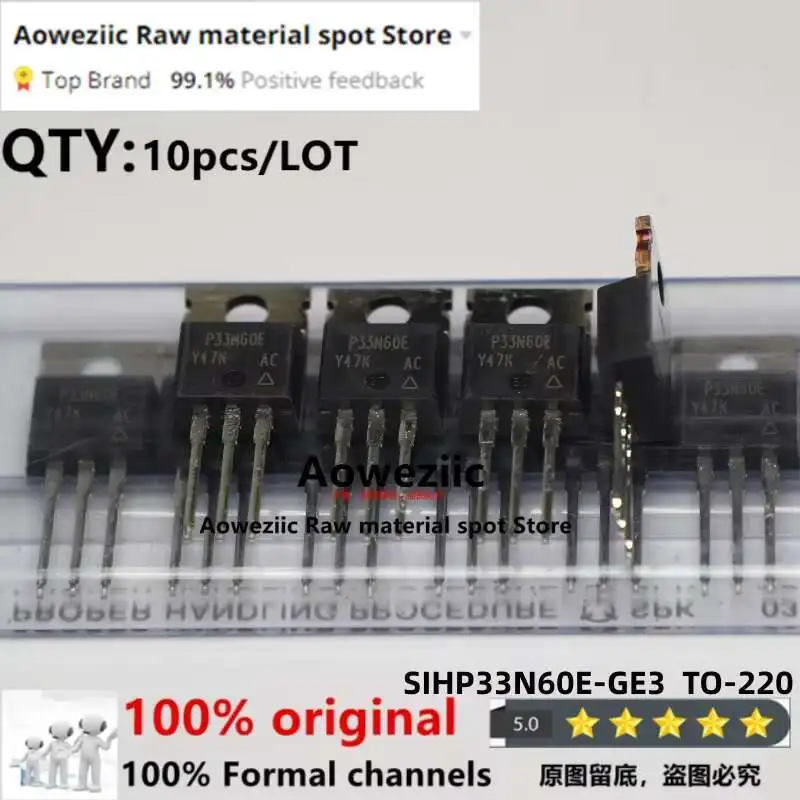 

Aoweziic 2015+ 100% New Imported Original SIHP33N60E-GE3 SIHG33N60E P33N60E TO-220 Field Effect Transistor 33A 600V Triode