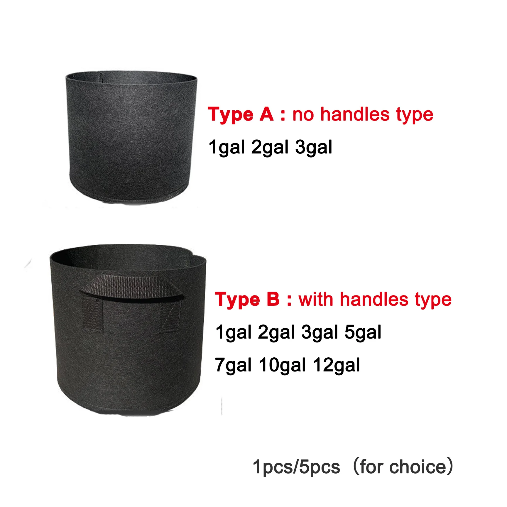 

1-12 Gallon Plant Grow Bags Garden Tools Fabric Pot Jardim Home Gardening Flowers plant nursery bags garden supplies