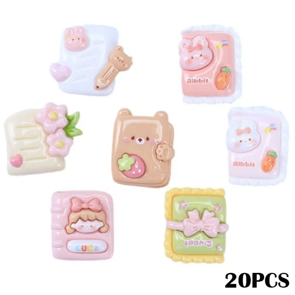 노트북 송진 슬라임 참 플랫백 스크랩북 전화 케이스 장식, 헤어 클립 크림 젤, DIY 공예, 어린이 장난감, 20 개, 신제품