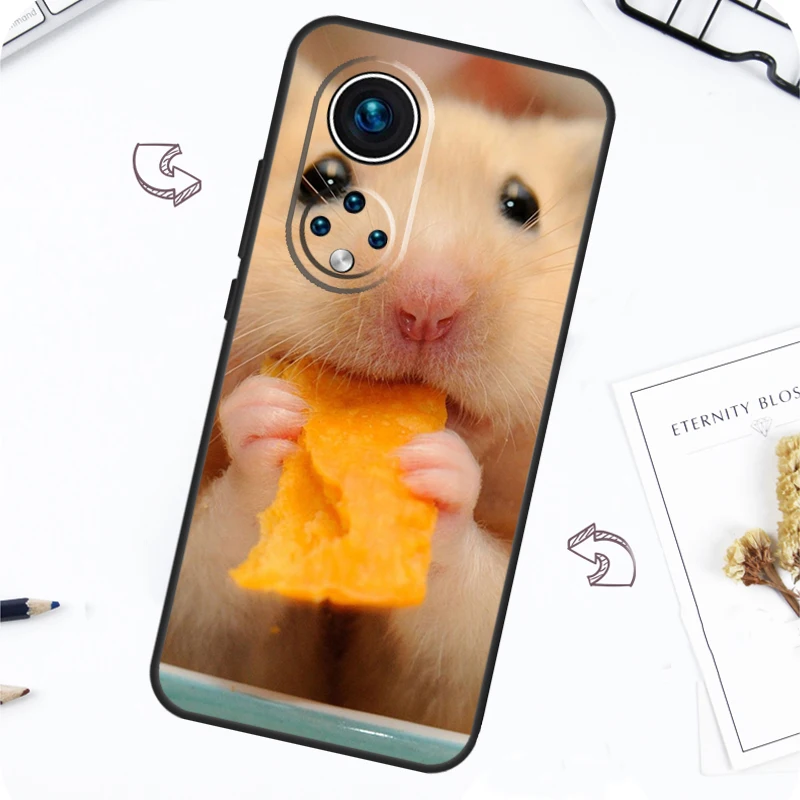 Nette Reizende Pet Hamster Fall Für Honor 50 70 80 X7 X8 X9 Abdeckung Für Huawei Nova 5T P20 p30 P40 Lite P50 Mate 50 Pro