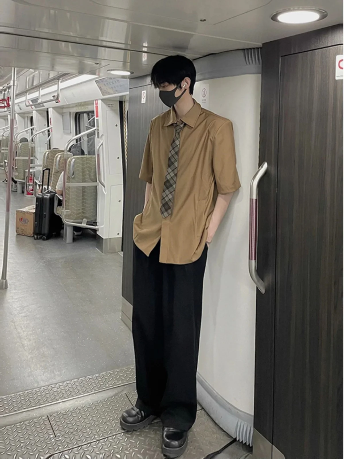 

Ice Silk Wide Leg Casual Pants Men's Summer Faion Trousers Drapey Comfortable DK Suiting Loose Fit Straight Leg Jeans