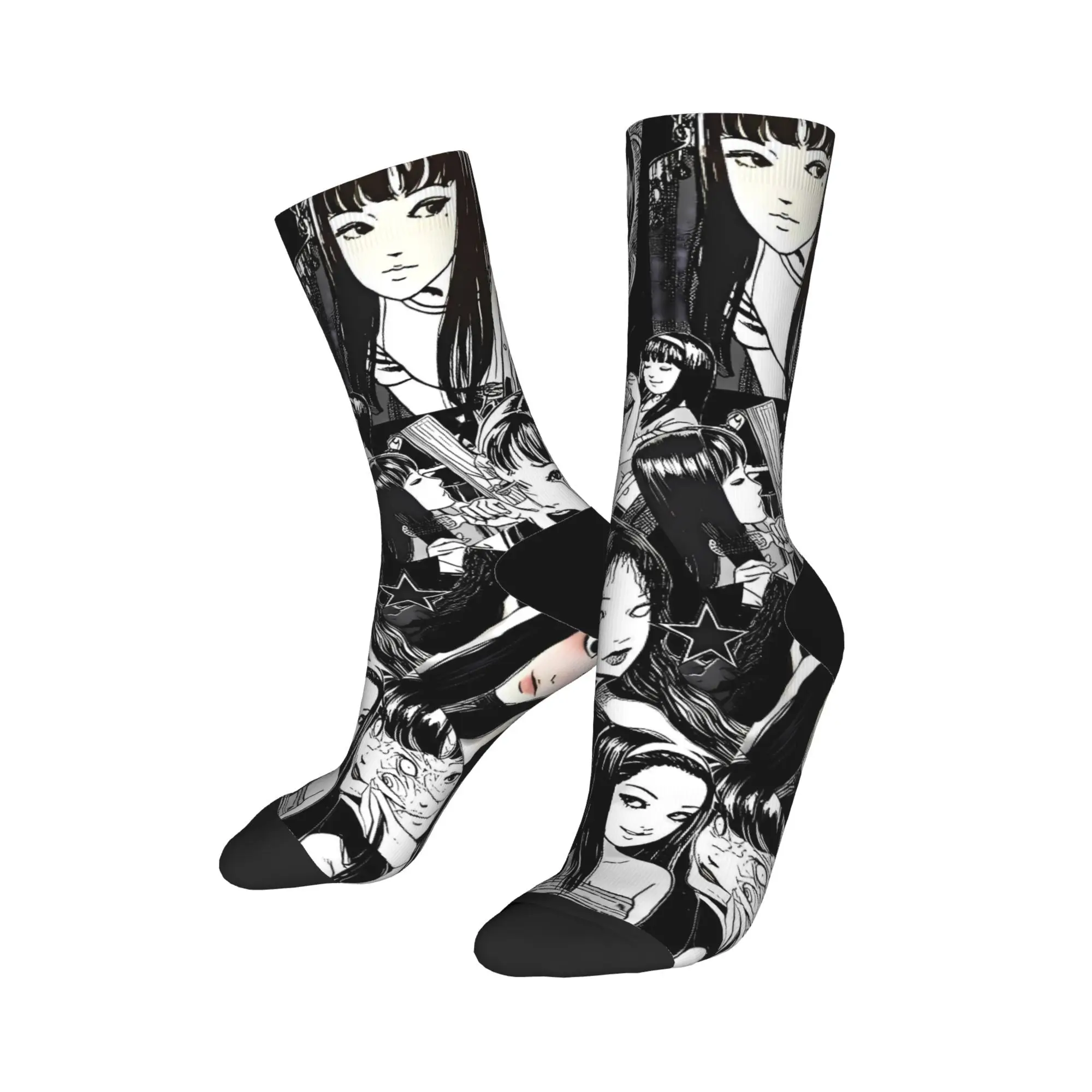 Tomie Junji Ito calcetines antibacterianos Unisex hombres suaves transpirables calcetines para deportes al aire libre primavera Vintage calcetines gráficos