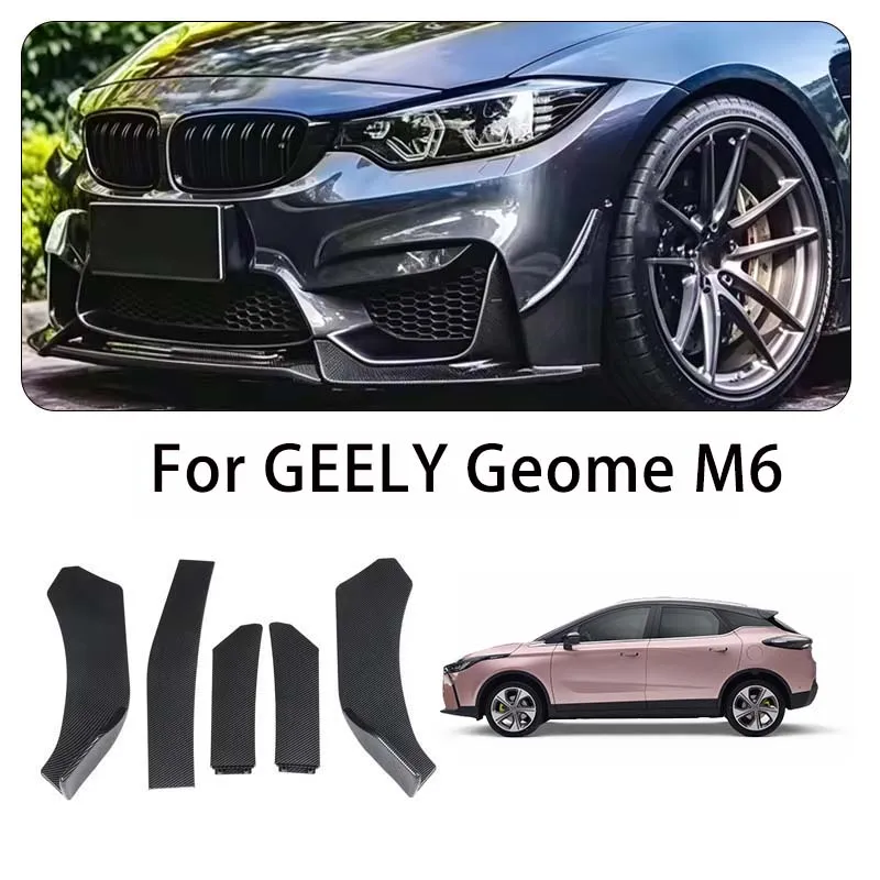 For GEELY Geome M6 body kits 5-Segment Adjustable Front Bumper Lip Splitter Body Kit