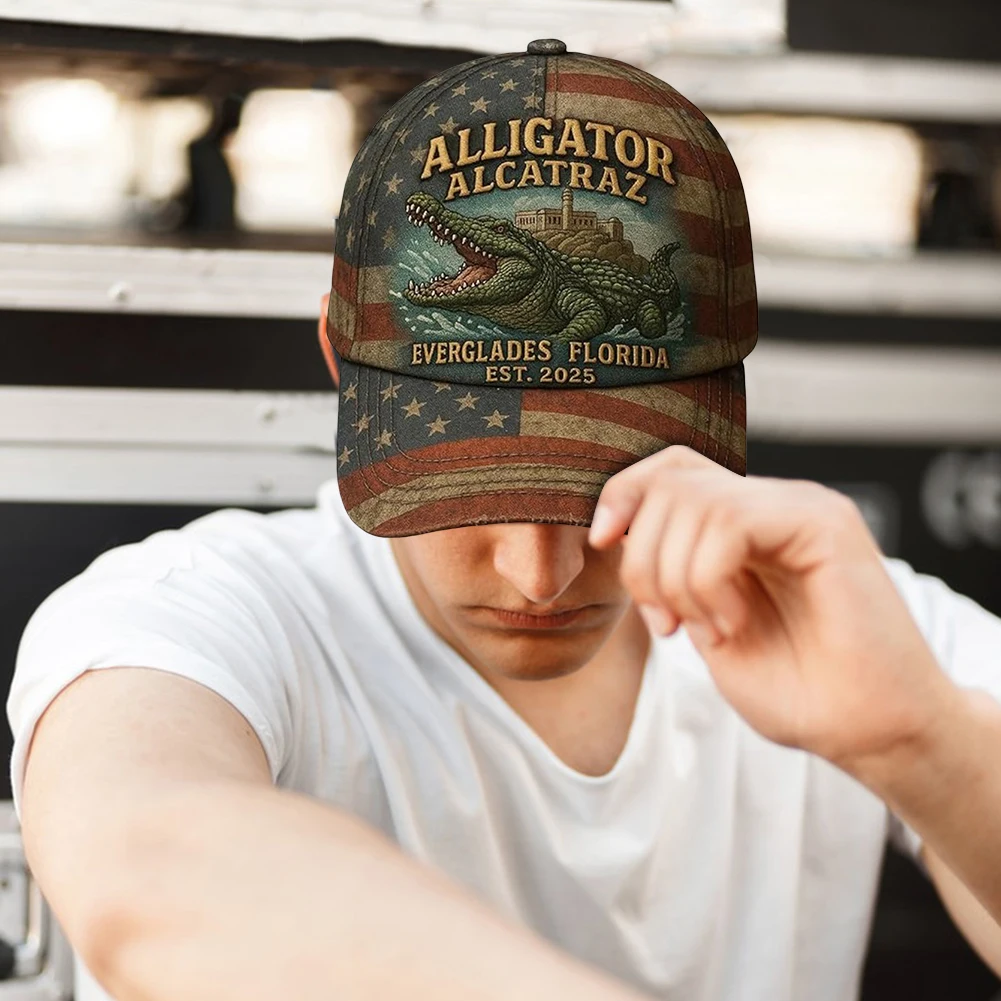 

Cotton Outdoor Sun Hat Sun Protection Comfortable Sun Visor Cap Crocodile Alcatraz Streetwear Cap for Hiking Camping Picnic