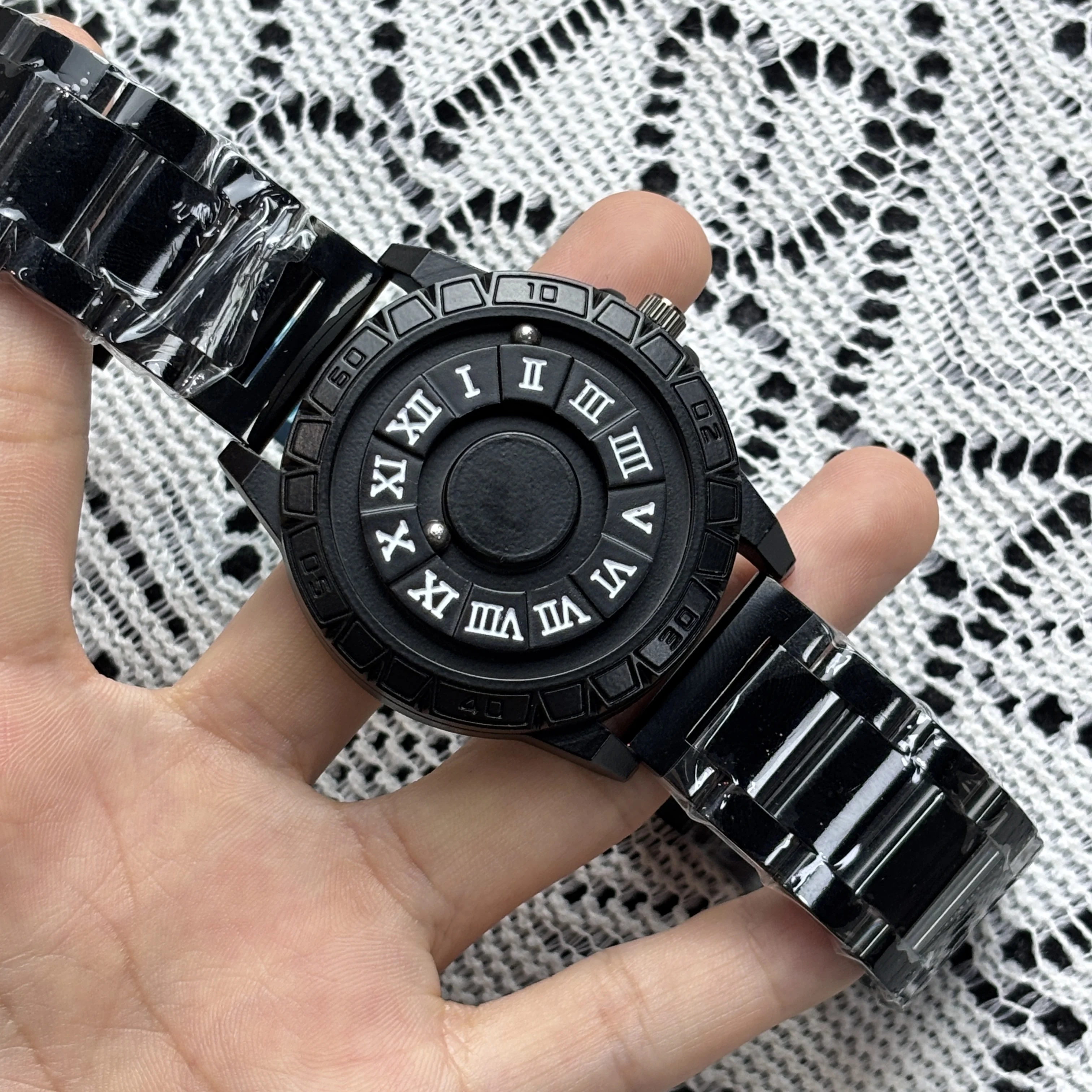 

Мужские кварцевые часы Sabr Technology с магнитными бусинами-указателями в римском стиле, без зеркала, с технологией Black Technology