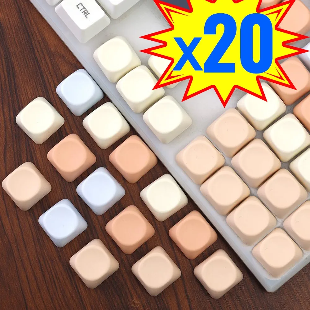 10/20Pcs PBT Not Engraving Blank Keycap XDA Height 1U DIY Macaron Color for Key Caps for Cherry Mx Switches Mechanical Keyboard