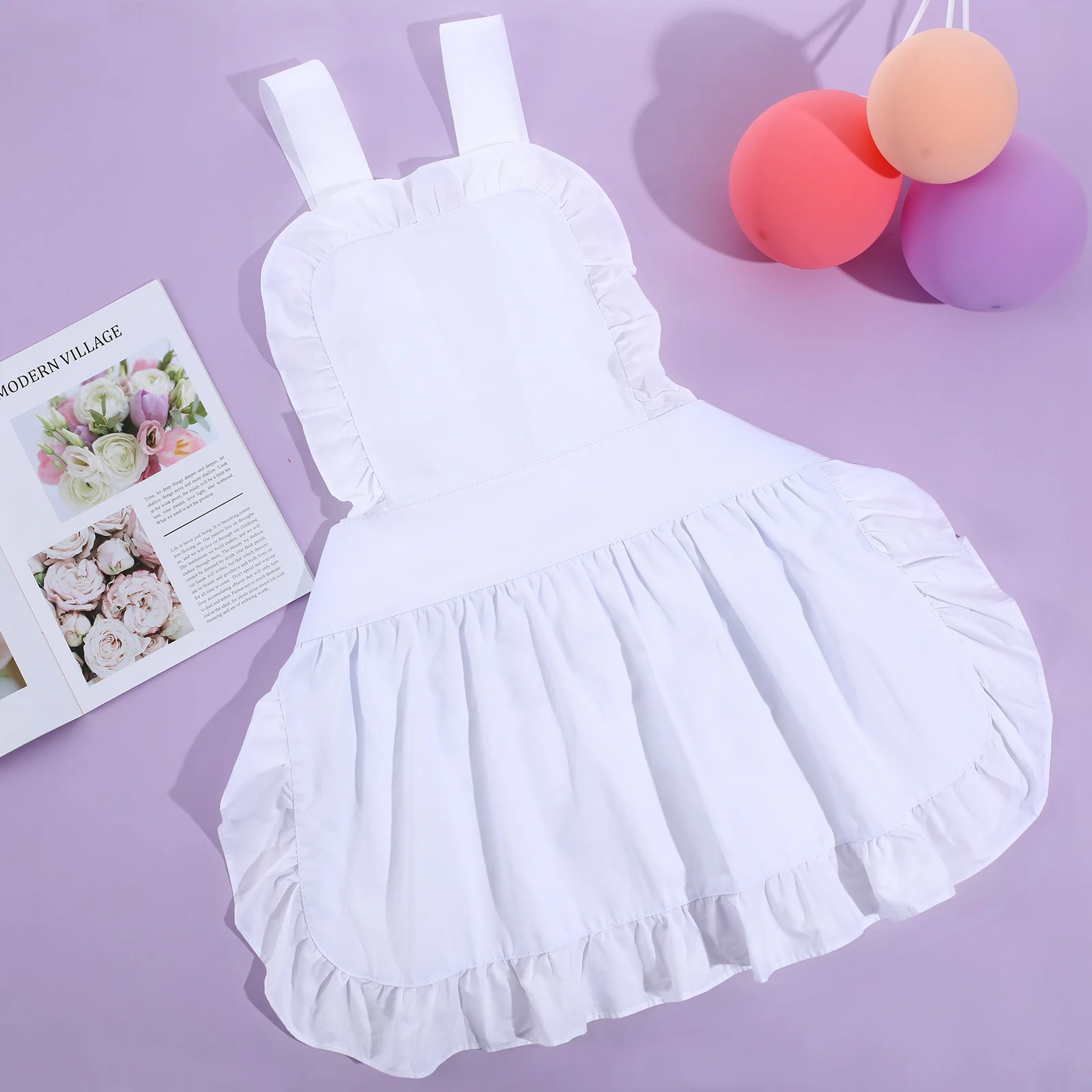 

Apron for Women Cotton Kitchen Bib Waterproof Chef Uniform Vintage Waitress Dress Barbecue Workwear Adult Apras White Style