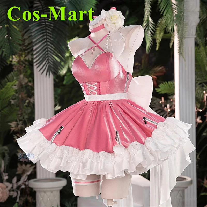 

Cos-Mart Game Nikke Dorothy Cosplay Costume Dawn Party Pink Sweet Lovely Maid Dress Female Role Play Clothing