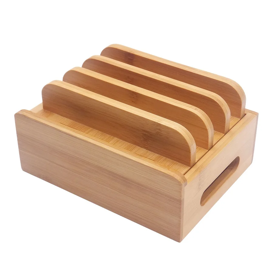 Bambushalter für iPhone, Ständer für Samsung, Handykabel, Ladestation, Docks, Organizer für Smartphones und Tablets, USB-Ladegerät – Detail 9