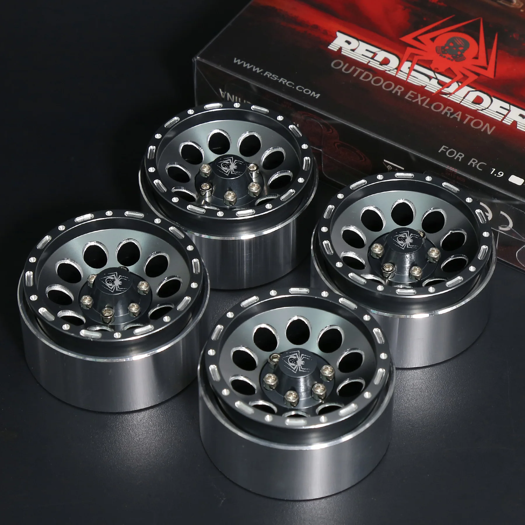 Rodas Beadlock RC 1.9 para 1/10 RC Crawler TRX4 TRX6 SCX10 90046 AX103007 VS4-10 MST CFX RC4WD D90 Red cat Gen8 7