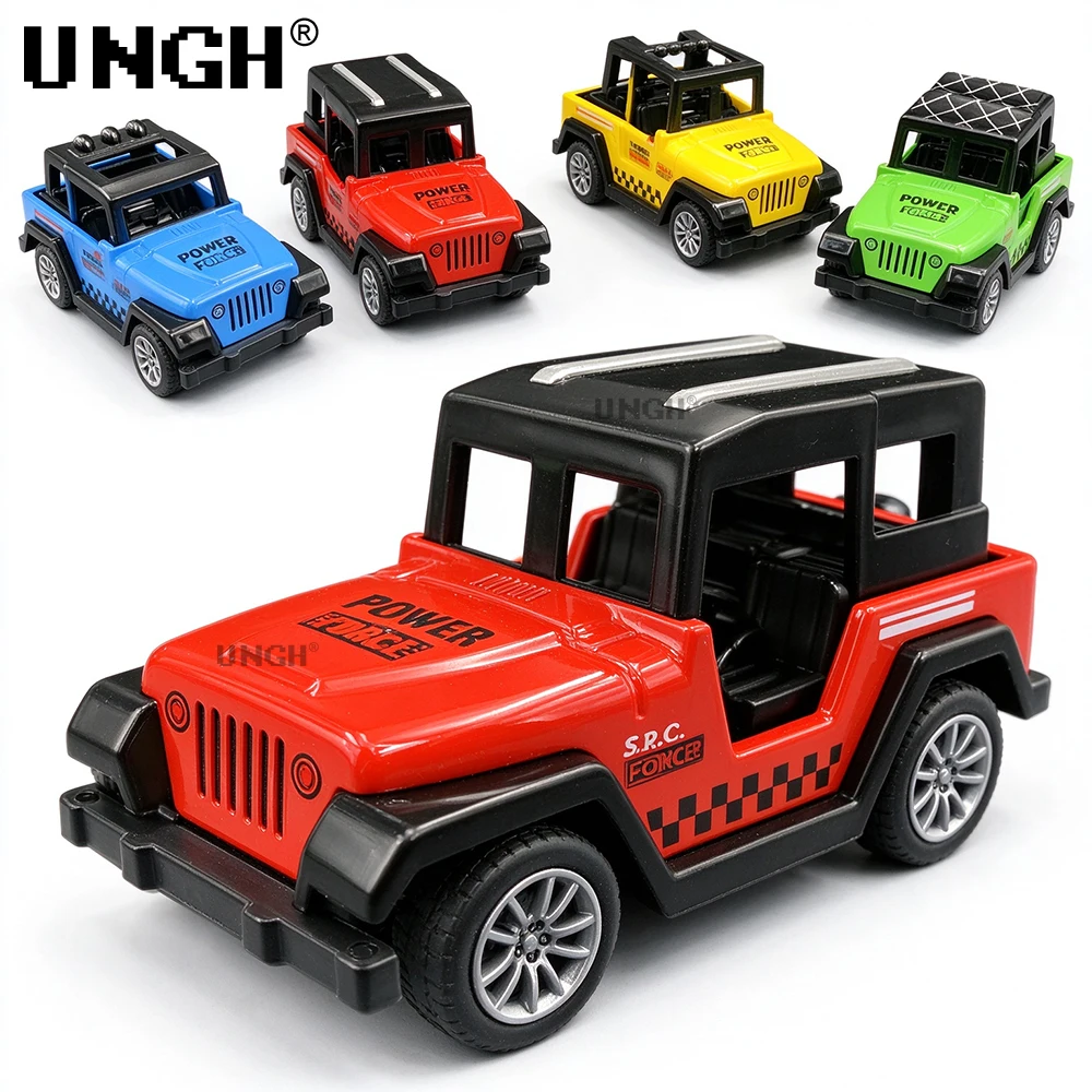 UNGH Alloy Diecast Off-Road Car Model Set, Pull Back Mini SUV Vehicle, Multi Color Desktop Decor Collection Toy Gift for Boys