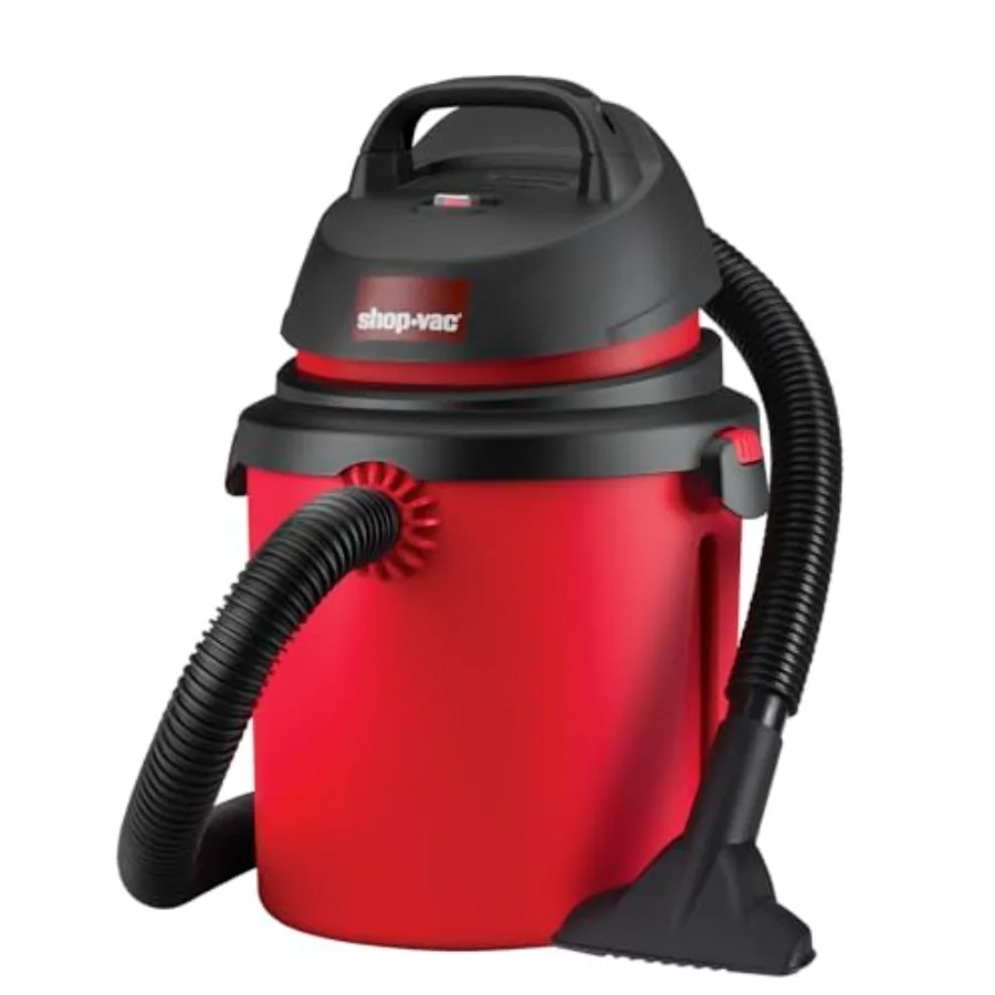 

5890489 4 Gallon 4.0 Peak HP Wet/Dry Vacuum 1.25 Inch Diameter x 4 Foot Hose 6 Foot Cord Ideal for Jobsite Garage and Workshop