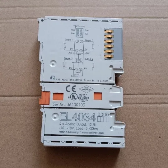 

EL4034 EtherCAT Terminal 4-channel Analog Output PLC Module