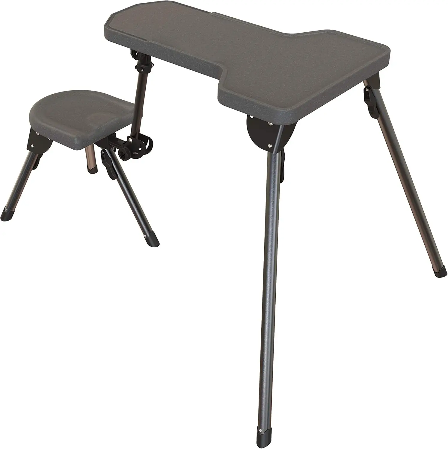 

Portable Shooting Table with Weatherproof Top, Adjustable Seat for Left/Right Handers, Easy Fold & Transport