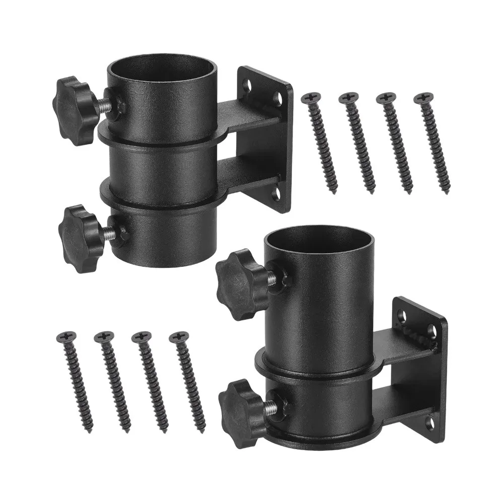 2Pcs Iron Deck Umbrella Mount Heavy-Duty Patio Umbrella Holder For Deck Railing Sun Umbrella Base Bracket Outdoor Umbrella Stand