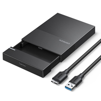 UGREEN Hard Drive Enclosure 2.5 Inch SATA to USB 3.0 Tool-Free 9.5mm SSD HDD Case External Computer Laptop Hard Disk Enclosure