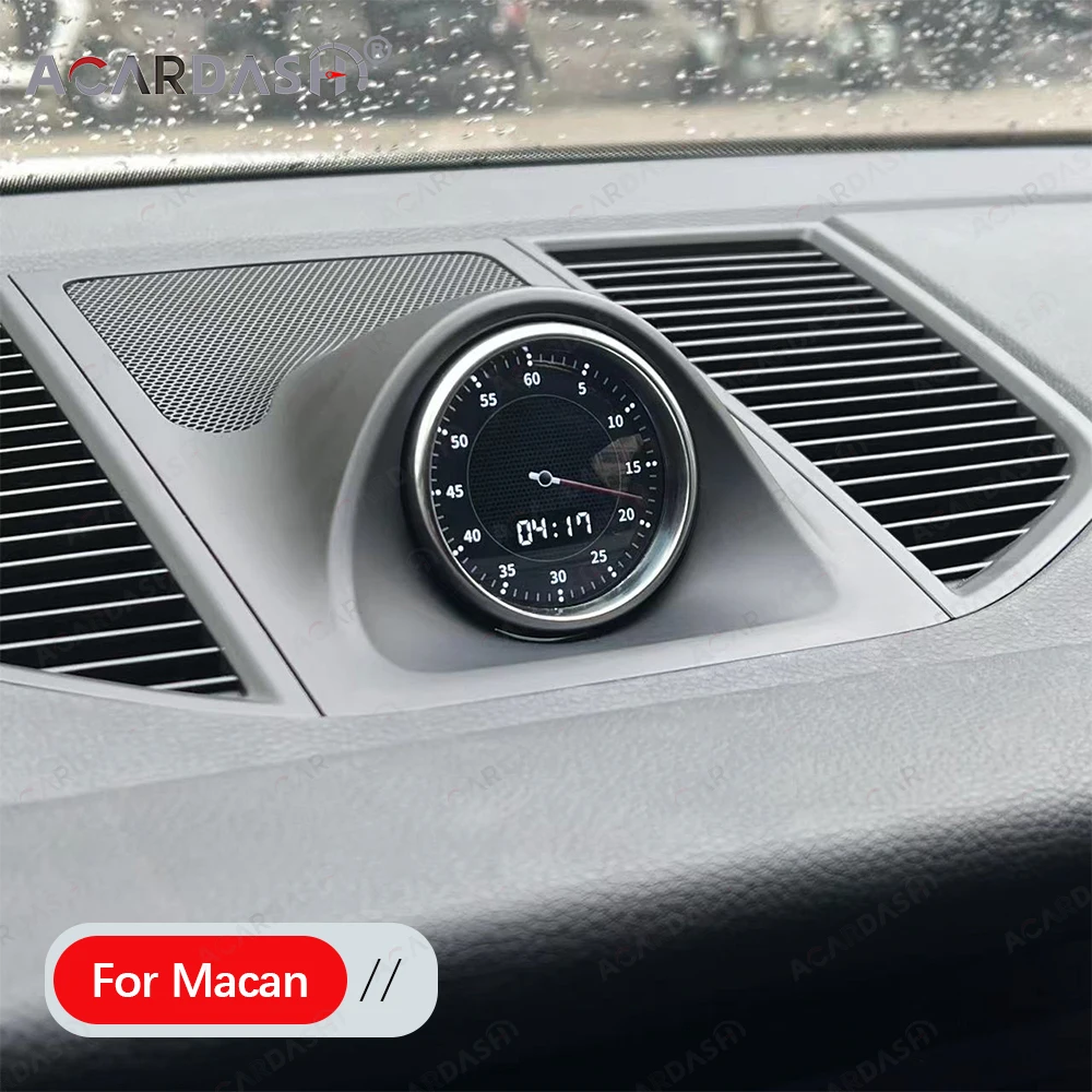 ACARDASH Digital LCD Relógio Central Cronômetro Bússola para Porsche Panamera 970 971 Cayenne e Macan com Mostrador Multi Style