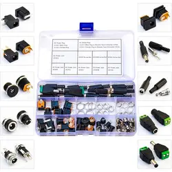 DC Power Jack Connector Assorted Kit, 5.5 x 2.1mm DC Power Supply Jack, DC005 DC012 DC015 DC022 Assortment (DC-Power-Kit)