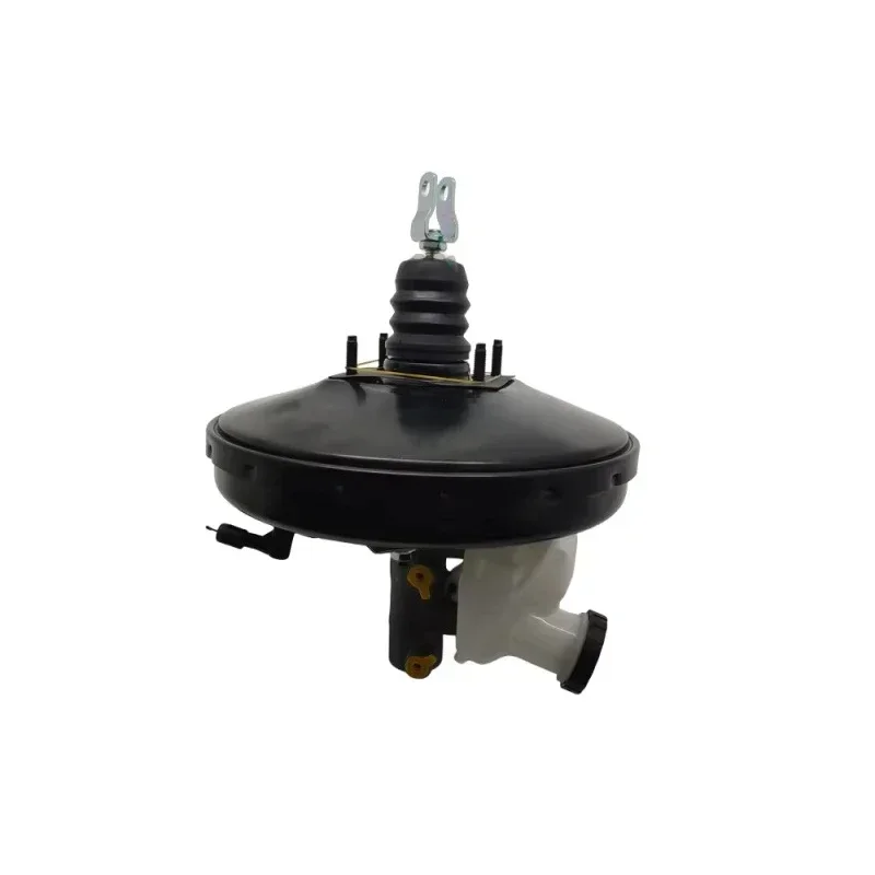 With a brake master cylinder with a vacuum booster assembly brake pump