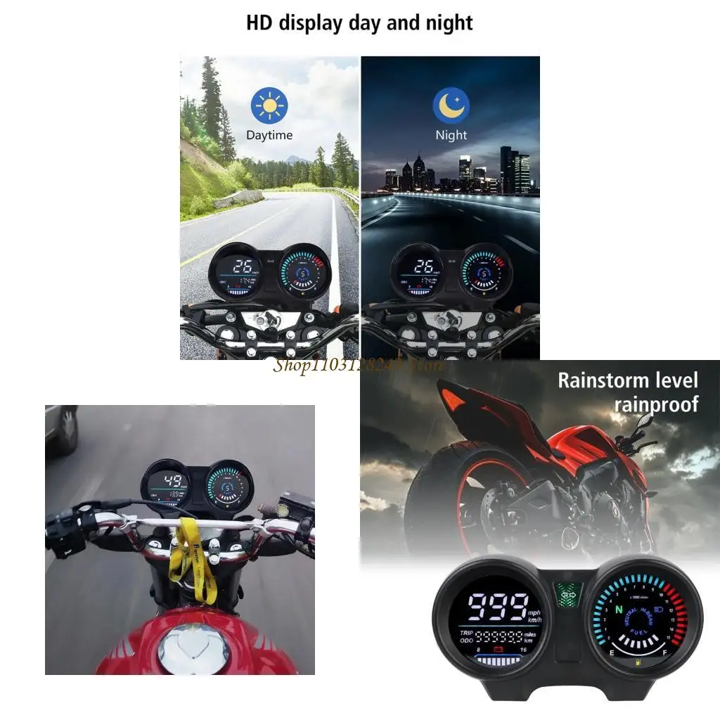 

N5KD Водонепроницаемое мотоциклое измерение скорости приборной панели для вентилятора CG150 150 Гладкая езда