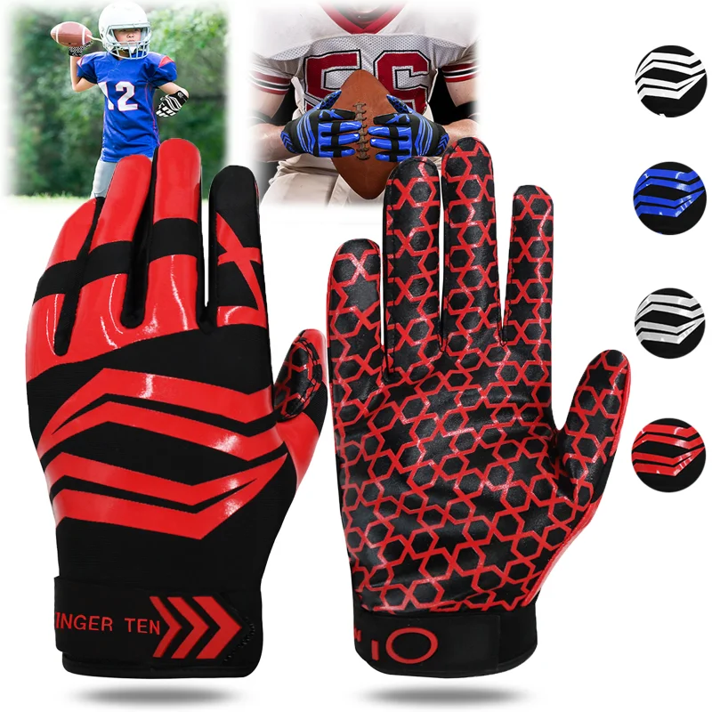 

Pro3.0 American Football Gloves Receiver Youth Adult Men Breathable Flexible Grip Glove for Mens Kids Boys Girls Drop Shipping