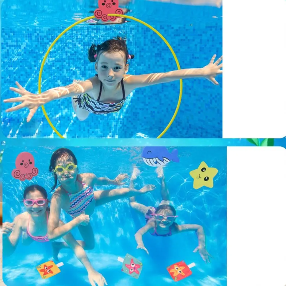 1/3PCS Swimming Pool Ring Dive Ring Set For Children Water Play Sport Diving Summer Beach Fun Toy Kids Swimming Pool Accessories