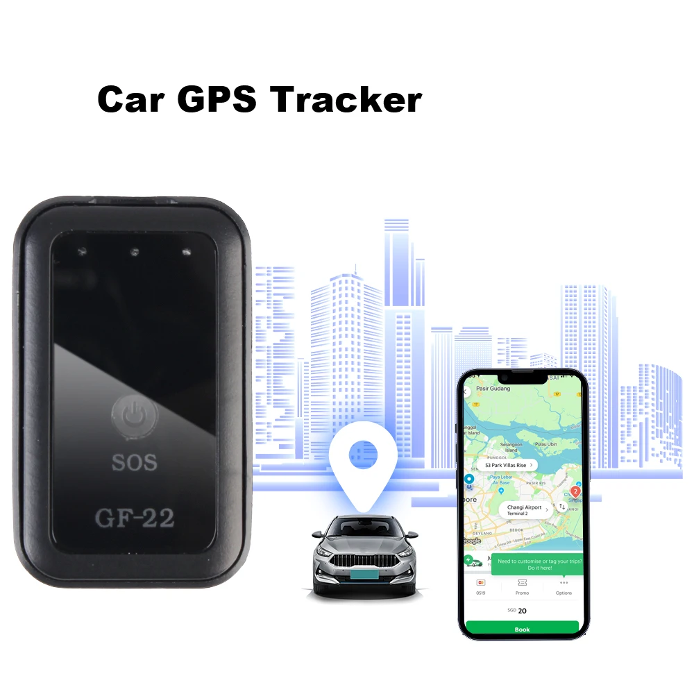 Mini Car Tracker Anti-theft GPS Tracker SOS emergency help GPS Real Time Tracking Locator Device Real-time Vehicle Locator
