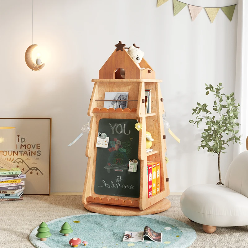 

Miniature Story Book Shelf Tree Design Vertical Wooden Bookcase Desk Three-tier Bookcase Display Estante Livros Storage Bookcase