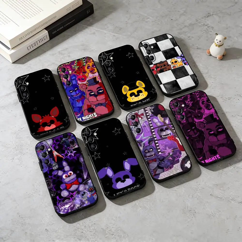 F-Five Nights at Freddy's  Phone Case For Samsung Galaxy A73,A72,A71,A70,A53,A52,A51,Others Soft Black Cover