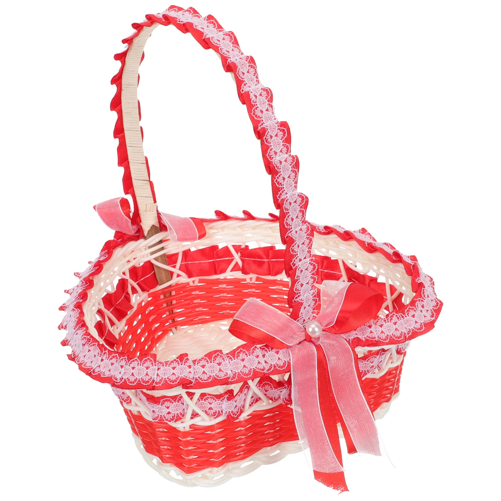 

Heart Shaped for Girl Rustic Baskets Bride Wedding Basket Party Wedding Flower Basket Supplies Storage ganizer