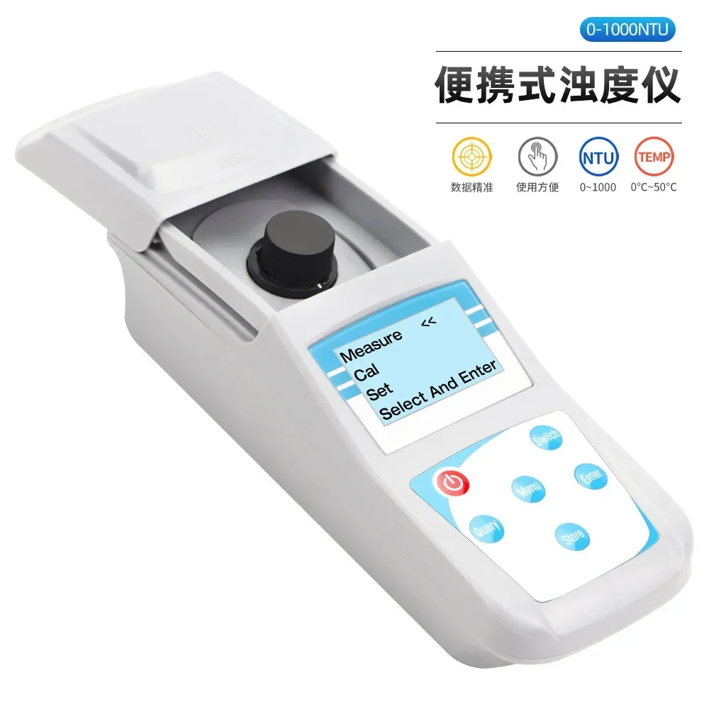 ZD-10A Portable Turbidimeter Turbidity Meter Light Turbidity Meter Tester Sewage Treatment 0-1000NTU with Calibration fluid