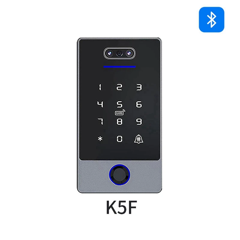 Bolo quente】 3x ttlock teclado de controle de acesso com reconhecimento facial autônomo à prova d'água controlador de acesso por impressão digital para fechadura de porta-b