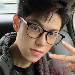 TR90 Frame Square Glasses Frame Women Men Blue Light Blocking UV400 Short-sight Eyewear Prescription 0 -0.5 -0.75 To -6.0