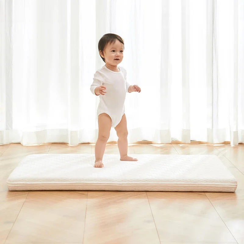 Crib Multifunctional Roller Adjustable High and Low, Splicing Bed, Beech Pine Birch Solid Wood