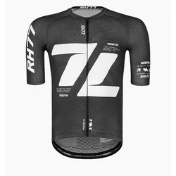 Summer RH77 Cycling Short Sleeve Lightweight Black White Jerseys Highest Qualit Quick Dry Bicycle Ciclismo Maillot Bike Clothing