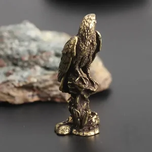 Eagle Statue Sculpture Handicraft Craft Ornament Ornament Vintage Copper Bird 8 Main Sales Aguia Decoration State - №3