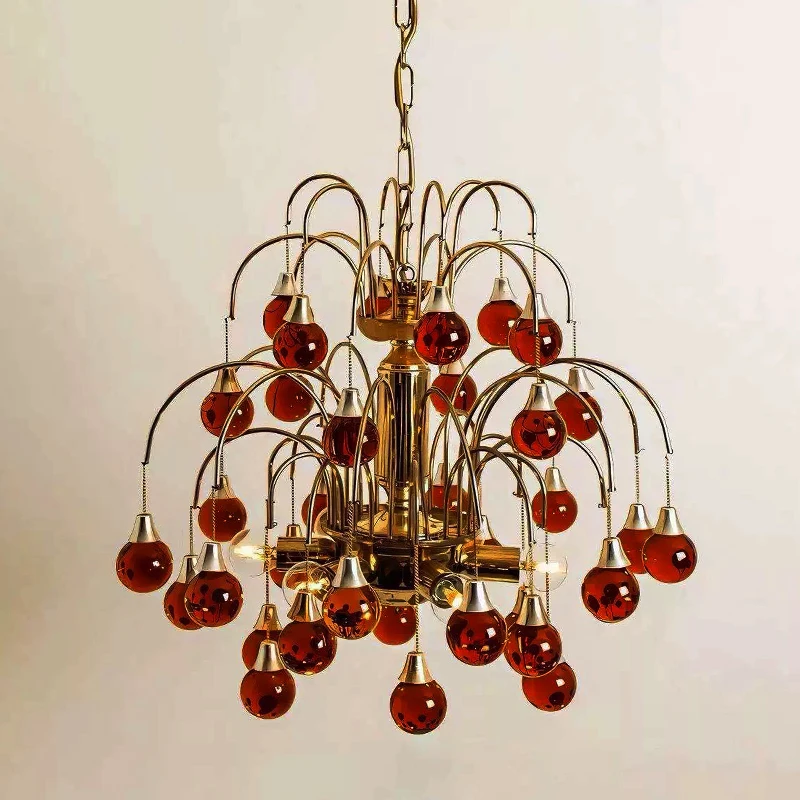 Vintage Amerikanischer Designer-Glas-Kronleuchter Ambiente-Beleuchtung Wohnzimmer Schlafzimmer Esszimmer Villa Innenraum-Dekoration